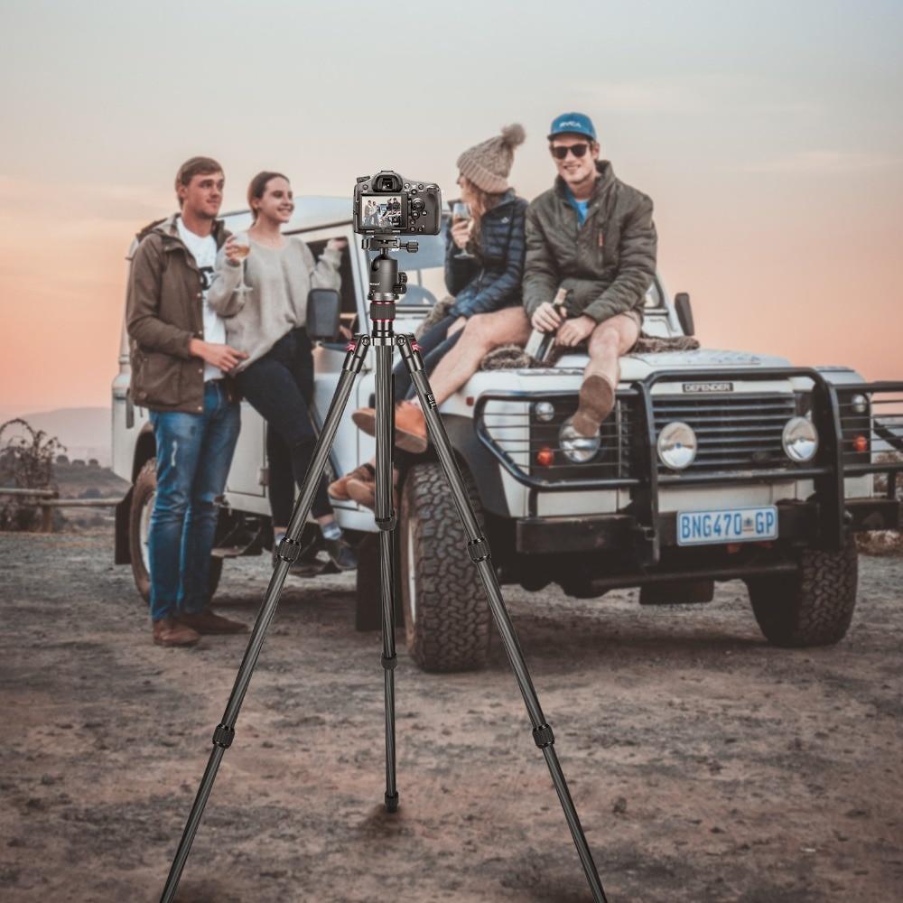 Carbon Fiber 66"/168cm Lightweight Portable Camera Tripod Stand